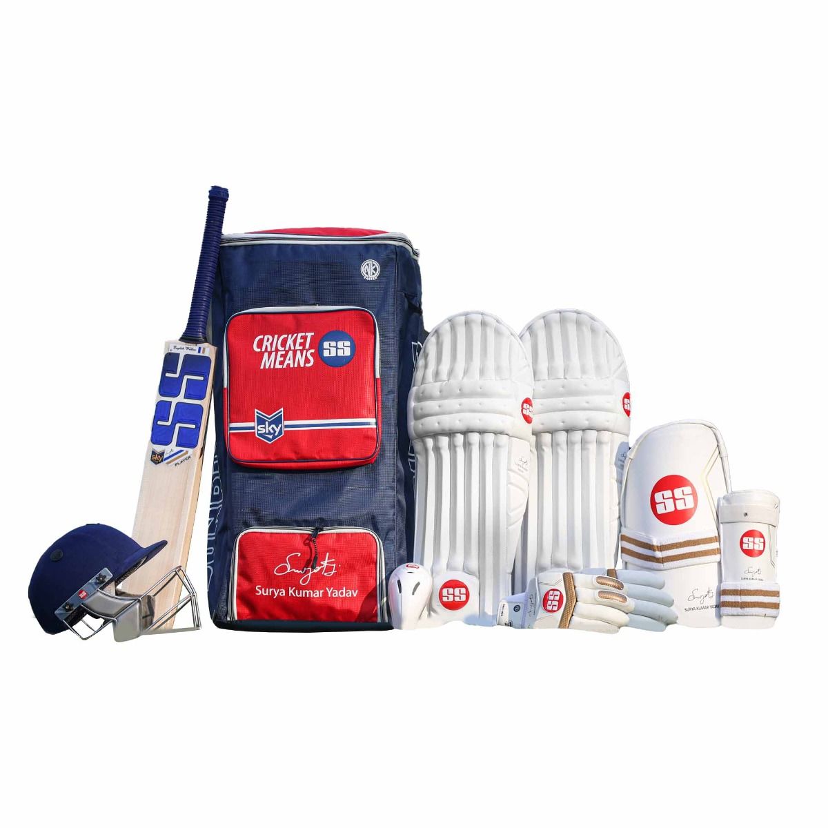 SS Sky English Willow Full Cricket Kit – Jr.