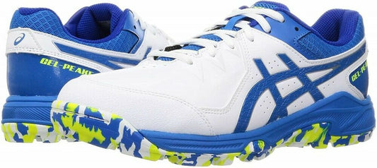 ASICS GEL-PEAKE WHITE/DIRECTORIE BLUE CRICKET SHOES